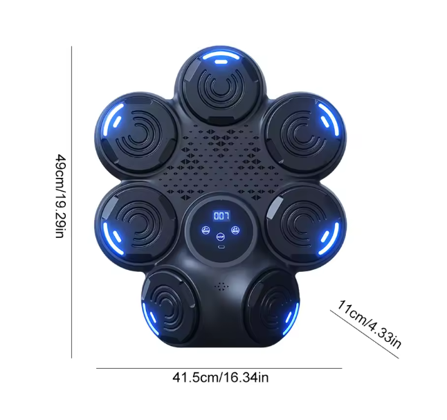 Smart Boksmachine met Muziek – Bluetooth Boxing Trainer met LED Wand Target voor Thuis