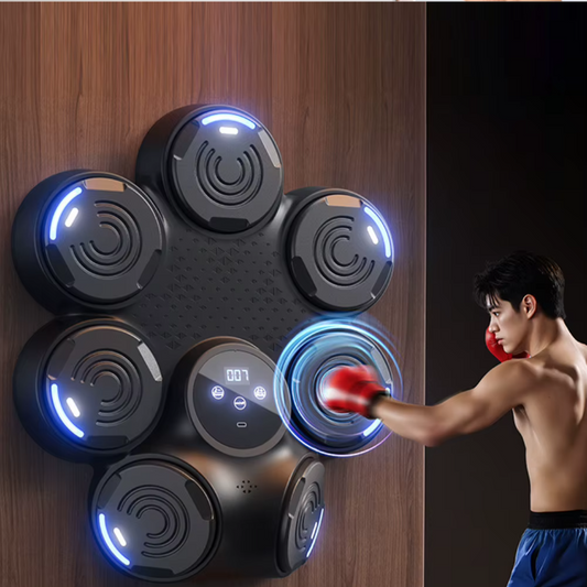 Smart Boksmachine met Muziek – Bluetooth Boxing Trainer met LED Wand Target voor Thuis