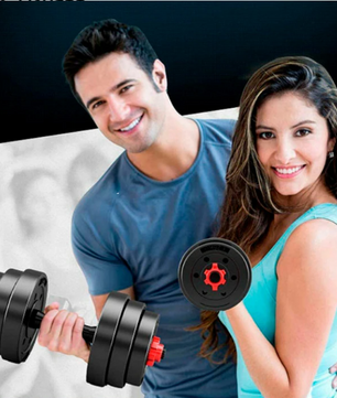 Verstelbare Dumbbell Set – 2-in-1 Halterset met Verbindbare Stang voor Krachttraining Thuis