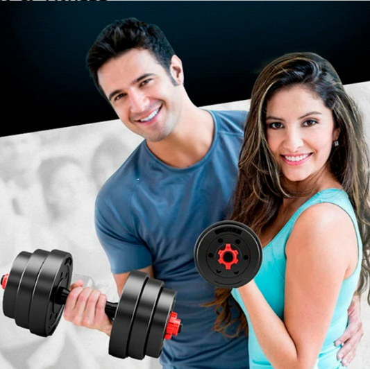 Verstelbare Dumbbell Set – 2-in-1 Halterset met Verbindbare Stang voor Krachttraining Thuis
