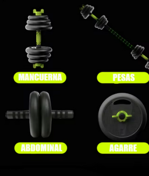 Verstelbare Dumbbell Set – 2-in-1 Halterset met Verbindbare Stang voor Krachttraining Thuis