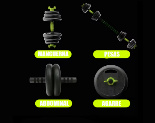 Verstelbare Dumbbell Set – 2-in-1 Halterset met Verbindbare Stang voor Krachttraining Thuis
