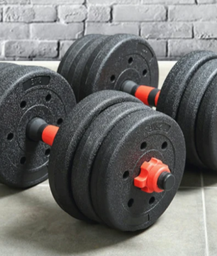 Verstelbare Dumbbell Set – 2-in-1 Halterset met Verbindbare Stang voor Krachttraining Thuis