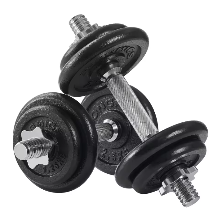 Verstelbare Dumbbell Set 20/30 kg – Halterset met Verbindingsstang voor Thuis Fitness