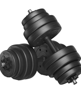 Verstelbare Dumbbell Set 30 kg – 2-in-1 Halterset met Verbindingsstang voor Thuis Fitness