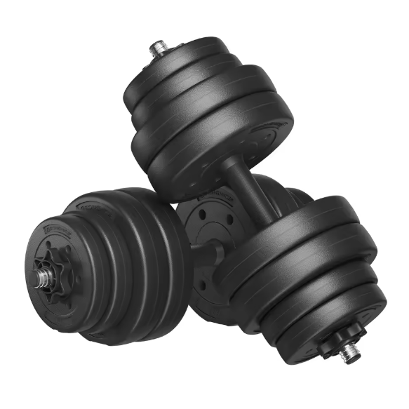 Verstelbare Dumbbell Set 30 kg – 2-in-1 Halterset met Verbindingsstang voor Thuis Fitness