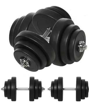 Dumbbell Set 40 kg – Verstelbare Halterset met Stalen Stangen voor Krachttraining Thuis