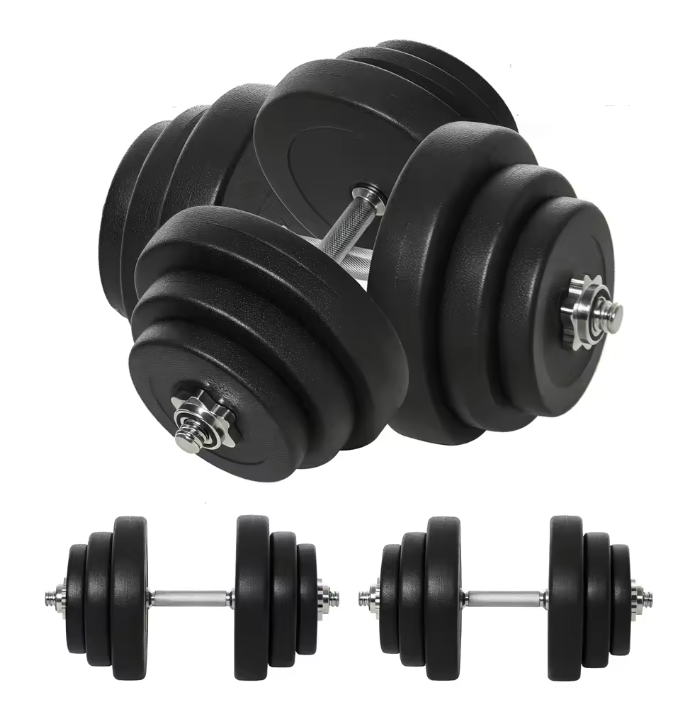 Dumbbell Set 40 kg – Verstelbare Halterset met Stalen Stangen voor Krachttraining Thuis