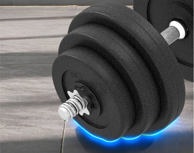 Dumbbell Set 40 kg – Verstelbare Halterset met Stalen Stangen voor Krachttraining Thuis