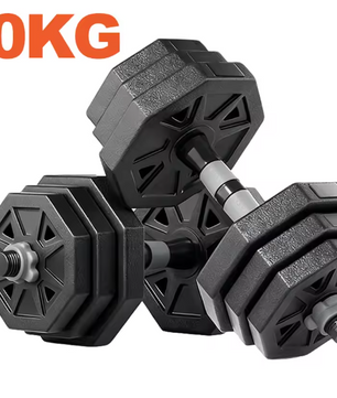Verstelbare Dumbbell Set 20 kg – Octagon Halters met Afneembare Gewichten voor Thuis Fitness
