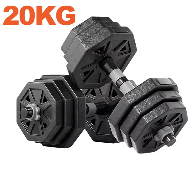 Verstelbare Dumbbell Set 20 kg – Octagon Halters met Afneembare Gewichten voor Thuis Fitness