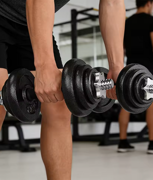Verstelbare Dumbbell Set 20 kg – Gietijzeren Halters met Antislip Sluitingen voor Krachttraining