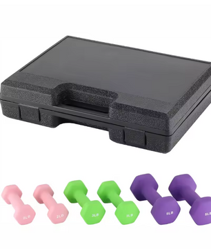 Dumbbell Set 3 Paren – Neopreen Halters met Opbergbox voor Thuis Fitness