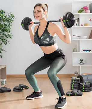 Verstelbare Dumbbell Set 30 kg – 2-in-1 Halterset met Verbindingsstang en Antislip Grip