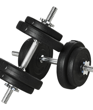 Verstelbare Dumbbell Set 30 kg – 2-in-1 Halterset met Verbindingsstang en Antislip Grip