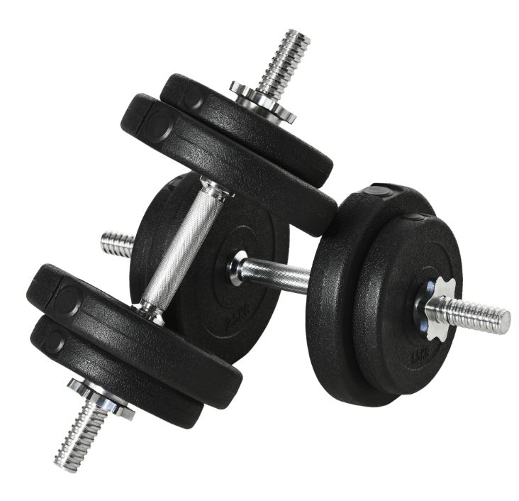 Verstelbare Dumbbell Set 30 kg – 2-in-1 Halterset met Verbindingsstang en Antislip Grip