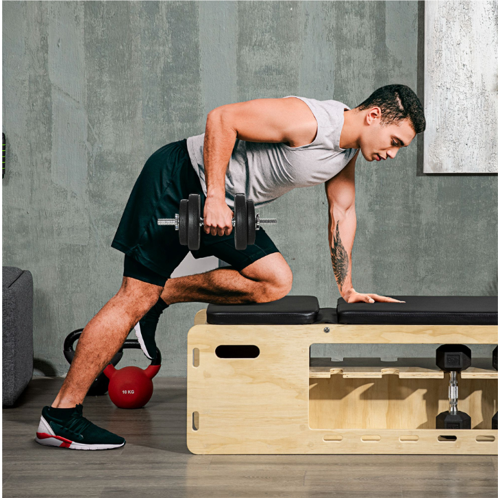 Verstelbare Dumbbell Set 30 kg – 2-in-1 Halterset met Verbindingsstang en Antislip Grip