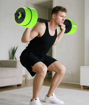 4-in-1 Verstelbare Dumbbell Set 30 kg – Halter, Kettlebell en Push-up Steunen