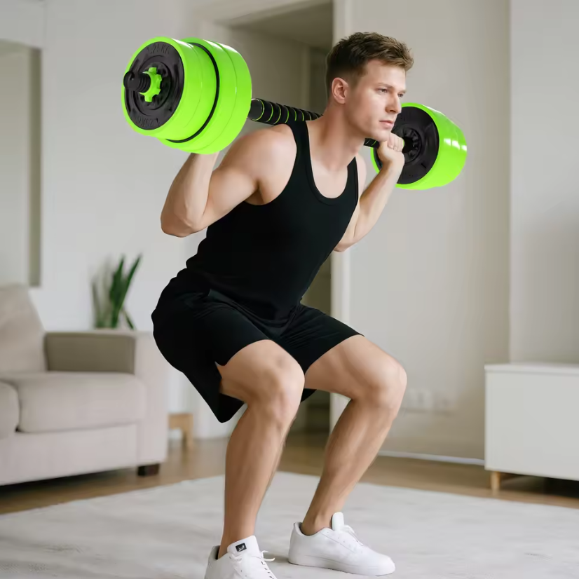 4-in-1 Verstelbare Dumbbell Set 30 kg – Halter, Kettlebell en Push-up Steunen