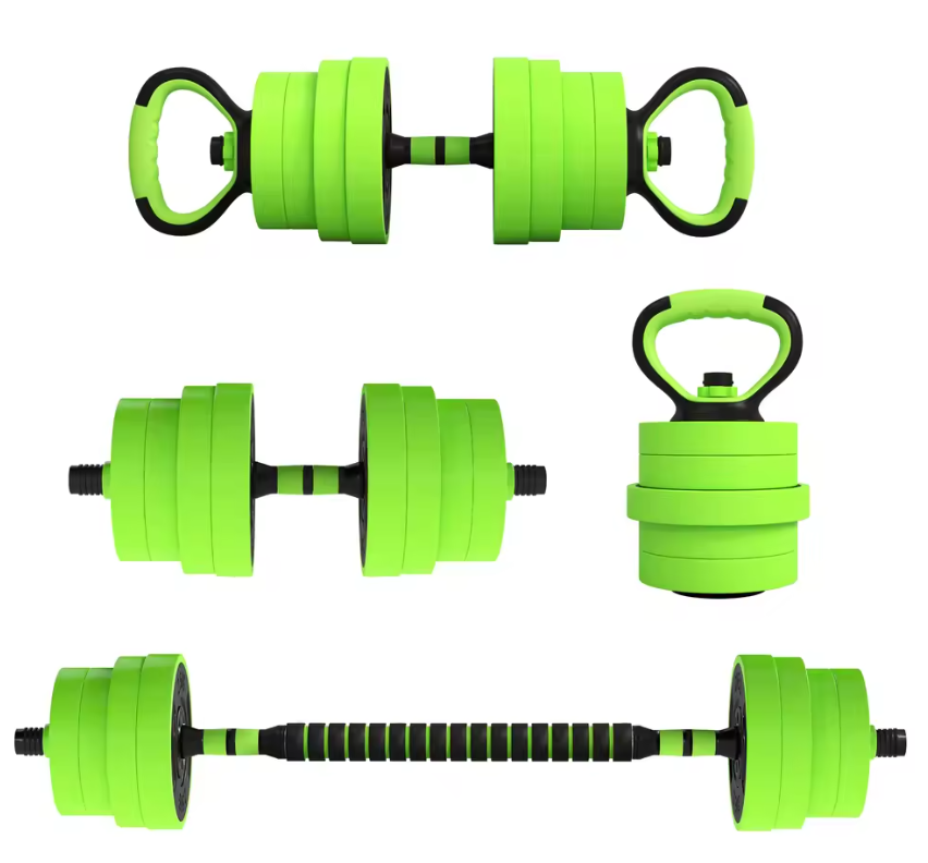4-in-1 Verstelbare Dumbbell Set 30 kg – Halter, Kettlebell en Push-up Steunen
