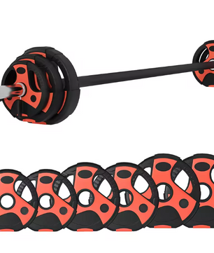 Verstelbare Halterstang Set 20 kg – Gewichtsschijven met Antislip Grip voor Krachttraining