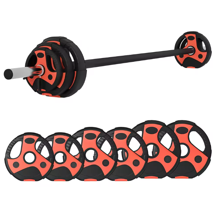 Verstelbare Halterstang Set 20 kg – Gewichtsschijven met Antislip Grip voor Krachttraining