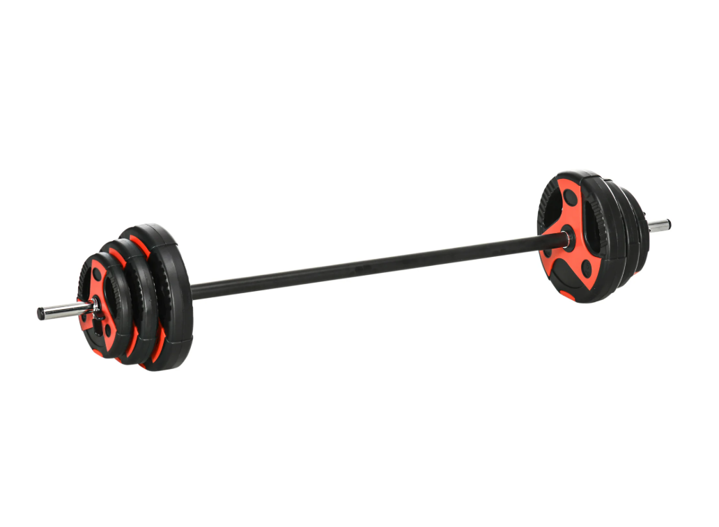 Verstelbare Halterstang Set 20 kg – Gewichtsschijven met Antislip Grip voor Krachttraining