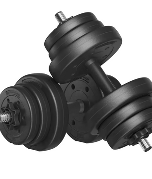 Verstelbare Dumbbell Set 20 kg – 2-in-1 Halterset met Verbindingsstang voor Thuis Fitness