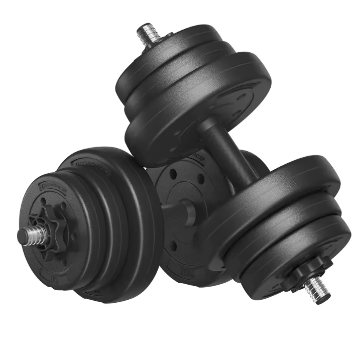 Verstelbare Dumbbell Set 20 kg – 2-in-1 Halterset met Verbindingsstang voor Thuis Fitness