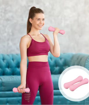 Dumbbell Halter – Antislip Gecoate Krachttraining Gewicht voor Thuis Fitness