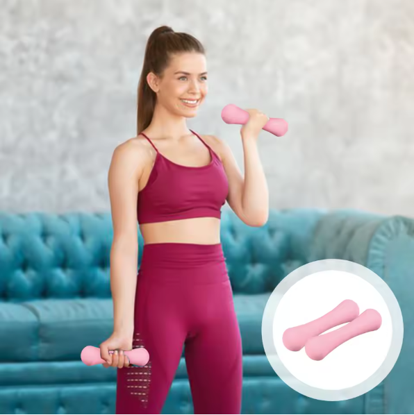 Dumbbell Halter – Antislip Gecoate Krachttraining Gewicht voor Thuis Fitness
