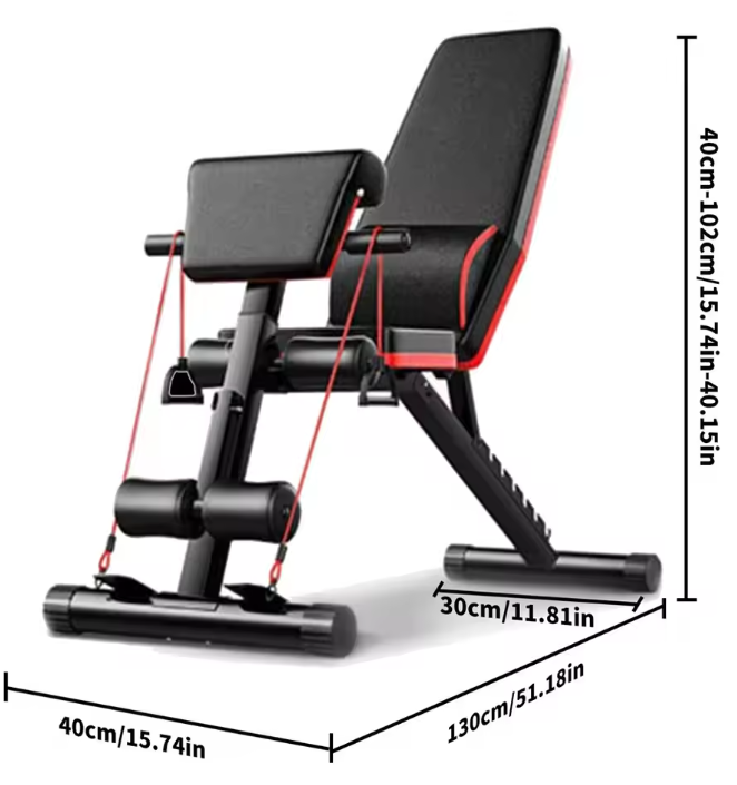 Opvouwbare Halterbank 6-in-1 – Multifunctionele Fitnessbank voor Full Body Training