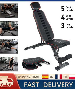 Multifunctionele Halterbank – Verstelbare Fitnessbank Opvouwbaar voor Full Body Training