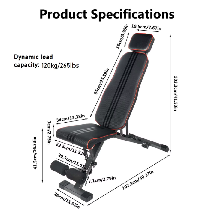 Multifunctionele Halterbank – Verstelbare Fitnessbank Opvouwbaar voor Full Body Training