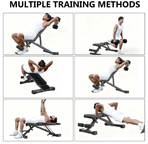 Multifunctionele Halterbank – Verstelbare Fitnessbank Opvouwbaar voor Full Body Training