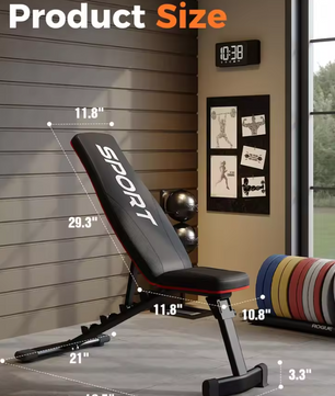 Opvouwbare Halterbank – Verstelbare Fitnessbank met 5 Standen voor Full Body Training