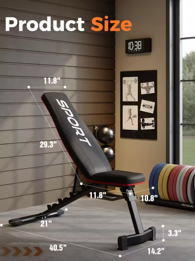 Opvouwbare Halterbank – Verstelbare Fitnessbank met 5 Standen voor Full Body Training