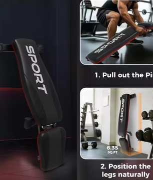 Opvouwbare Halterbank – Verstelbare Fitnessbank met 5 Standen voor Full Body Training