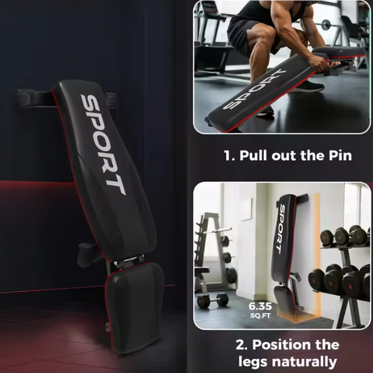 Opvouwbare Halterbank – Verstelbare Fitnessbank met 5 Standen voor Full Body Training