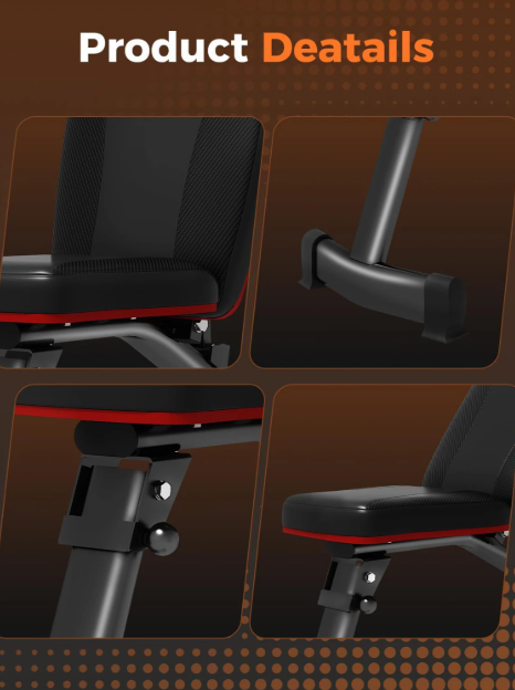 Opvouwbare Halterbank – Verstelbare Fitnessbank met 5 Standen voor Full Body Training