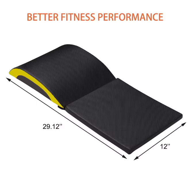 Ergonomische Ab Trainer Mat – Opvouwbare Buikspiermat met Rug- en Staartbeenondersteuning