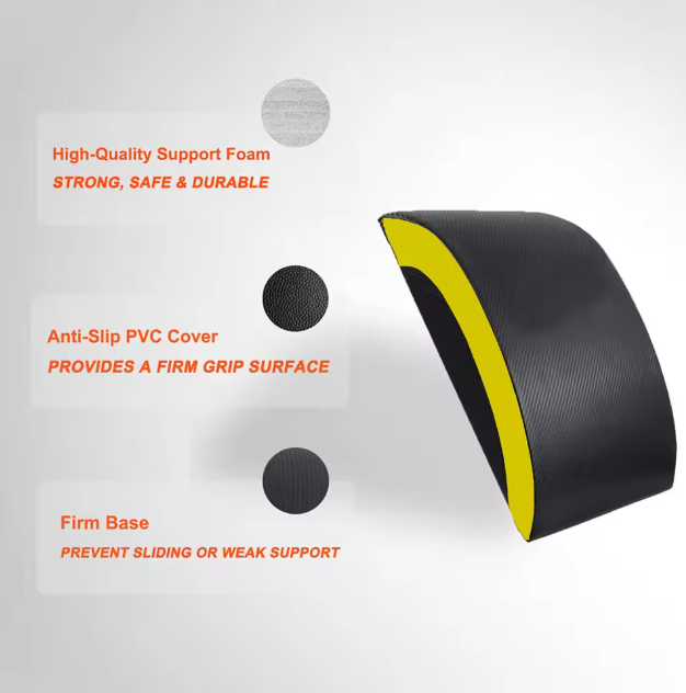 Ergonomische Ab Trainer Mat – Opvouwbare Buikspiermat met Rug- en Staartbeenondersteuning