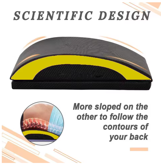 Ergonomische Ab Trainer Mat – Opvouwbare Buikspiermat met Rug- en Staartbeenondersteuning