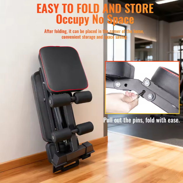 Multifunctionele Halterbank – Opvouwbare Fitnessbank met 5 Standen voor Full Body Training