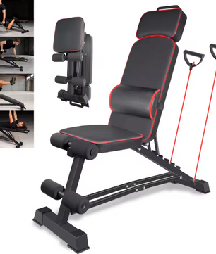 Multifunctionele Halterbank – Opvouwbare Fitnessbank met 5 Standen voor Full Body Training