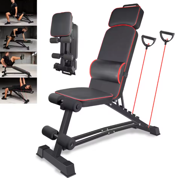 Multifunctionele Halterbank – Opvouwbare Fitnessbank met 5 Standen voor Full Body Training