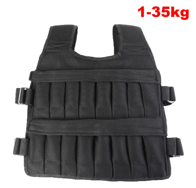Verstelbaar Gewichtsvest 3/15/35KG – Trainingsvest voor Fitness, Hardlopen en Krachttraining