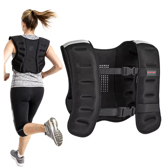 Gewichtsvest 8KG – Ademend Trainingsvest met Verstelbare Bandjes en Reflectie