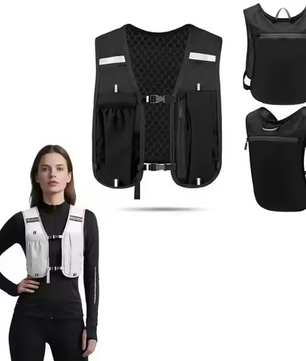 Hardloopvest met Waterfleshouder – Lichtgewicht Hydratatievest met Telefoonvak en Reflectie