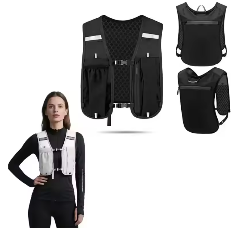 Hardloopvest met Waterfleshouder – Lichtgewicht Hydratatievest met Telefoonvak en Reflectie